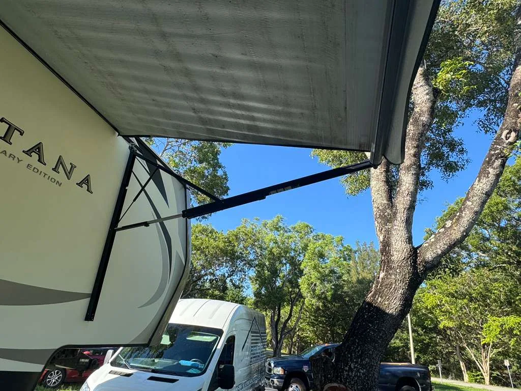 Changing out the fabric on an electric RV awning